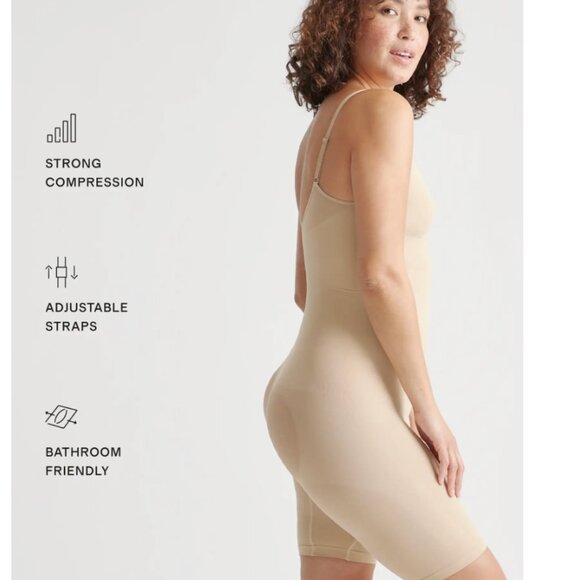 Quince Clay Sculpting Mid-Thigh Bodysuit Size L/XL - Picture 3 of 9